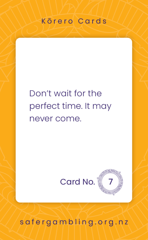 Getting ready to talk, card 8